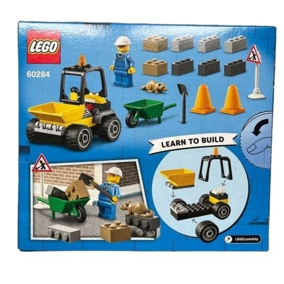 Lego 60284 Roadwork Truck City Construction Site Cones 58 Pcs Retired New Gift - Picture 4 of 6